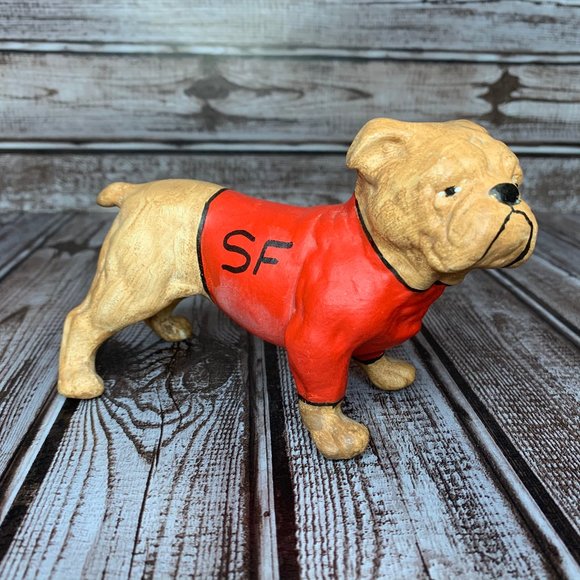 Vintage SF Bulldog with Red Shirt Figure